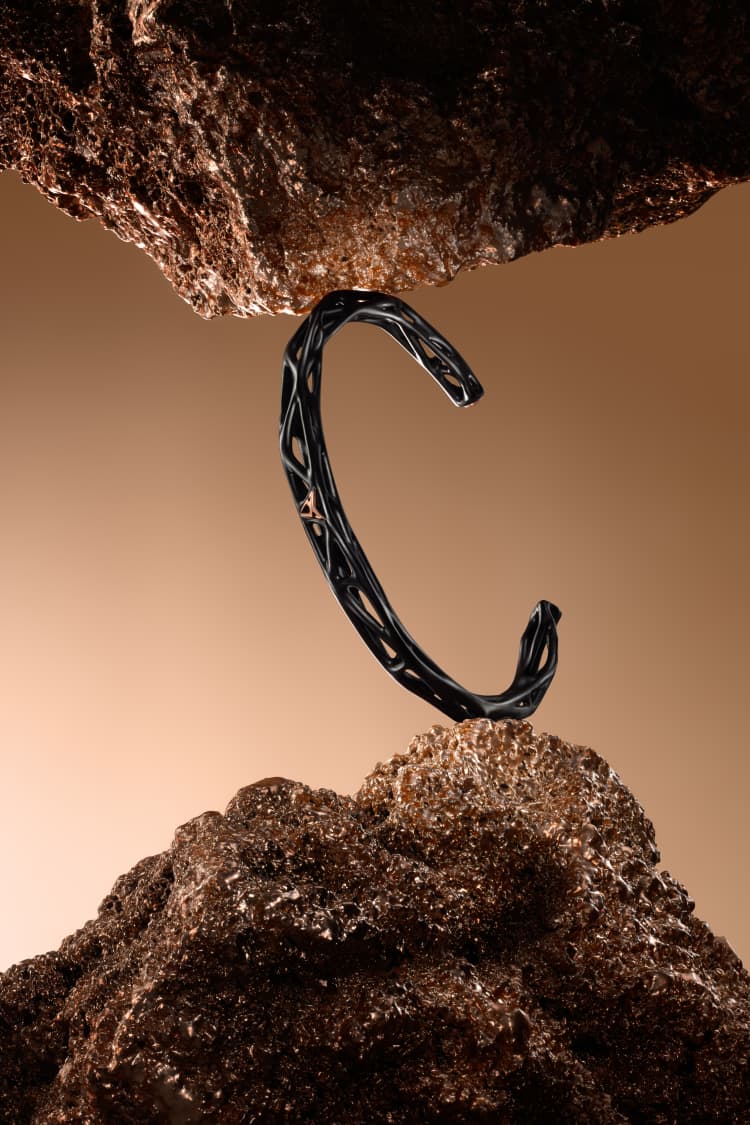 MAM | CUPRA Voronoi bracelet in ruthenium and copper details