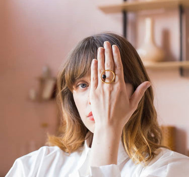 gold pearl ring