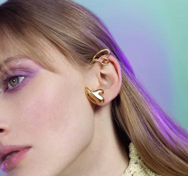 hearts earcuff in gold